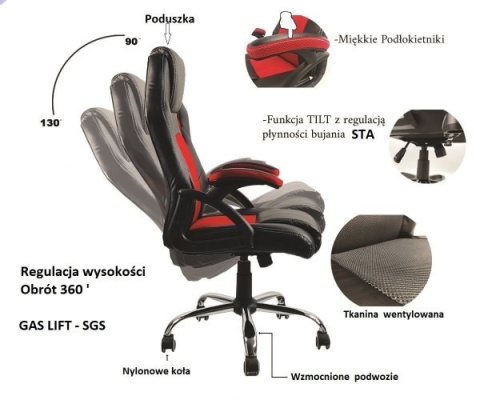 Różowy fotel obrotowy dla graczy, do biurka Carrera M Alcantara Pink Różowy fotel obrotowy dla graczy, do biurka Carrera M Alcantara Pink