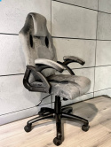 Szary fotel obrotowy Carrera M Alcantara Grey New marki Lugano