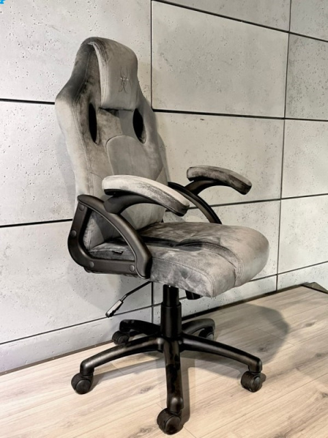 Szary fotel obrotowy Carrera M Alcantara Grey New marki Lugano Szary fotel obrotowy Carrera M Alcantara Grey New marki Lugano