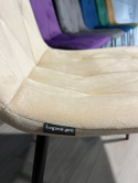 Beżowe krzesło tapicerowane welurem Borgo Velvet Beige firmy Lugano