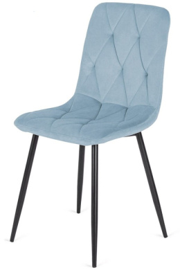 Błękitne krzesło tapicerowane Borgo Velvet Light Blue firmy Lugano