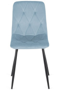 Błękitne krzesło tapicerowane Borgo Velvet Light Blue firmy Lugano