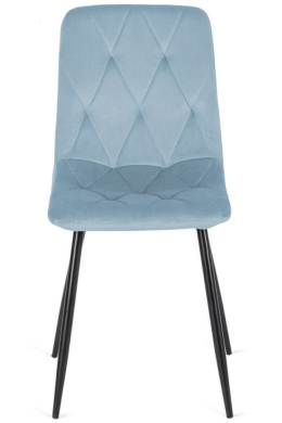 Błękitne krzesło tapicerowane Borgo Velvet Light Blue firmy Lugano