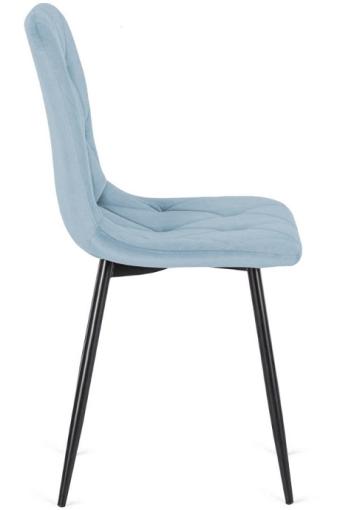 Błękitne krzesło tapicerowane Borgo Velvet Light Blue firmy Lugano Błękitne krzesło tapicerowane Borgo Velvet Light Blue firmy Lugano