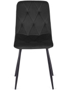 Czarne krzesło tapicerowane Borgo Velvet Black firmy Lugano