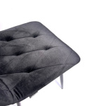 Czarne krzesło tapicerowane Borgo Velvet Black firmy Lugano