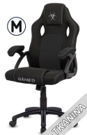 Czarny fotel obrotowy dla gracza i do biurka Carrera M Black