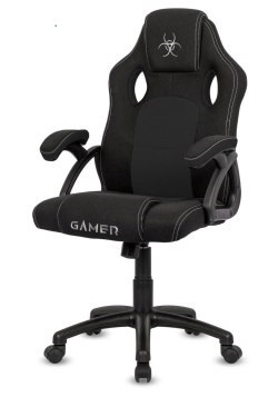 Czarny fotel obrotowy dla gracza i do biurka Carrera M Black Czarny fotel obrotowy dla gracza i do biurka Carrera M Black