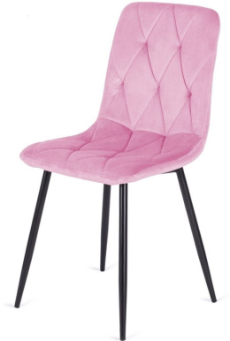 Różowe krzesło tapicerowane Borgo Velvet Pink marki Lugano