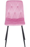 Różowe krzesło tapicerowane Borgo Velvet Pink marki Lugano