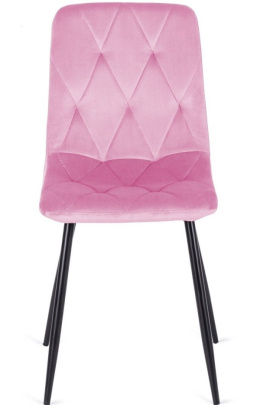 Różowe krzesło tapicerowane Borgo Velvet Pink marki Lugano
