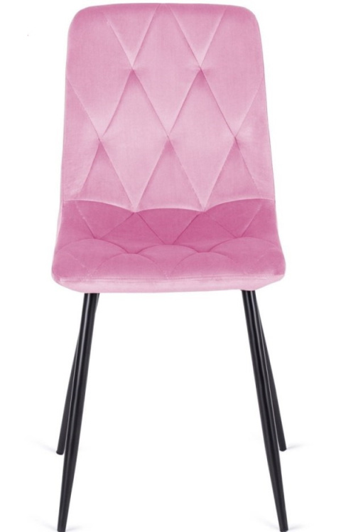 Różowe krzesło tapicerowane Borgo Velvet Pink marki Lugano Różowe krzesło tapicerowane Borgo Velvet Pink marki Lugano