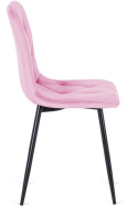 Różowe krzesło tapicerowane Borgo Velvet Pink marki Lugano