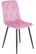 Różowe krzesło tapicerowane Borgo Velvet Pink marki Lugano